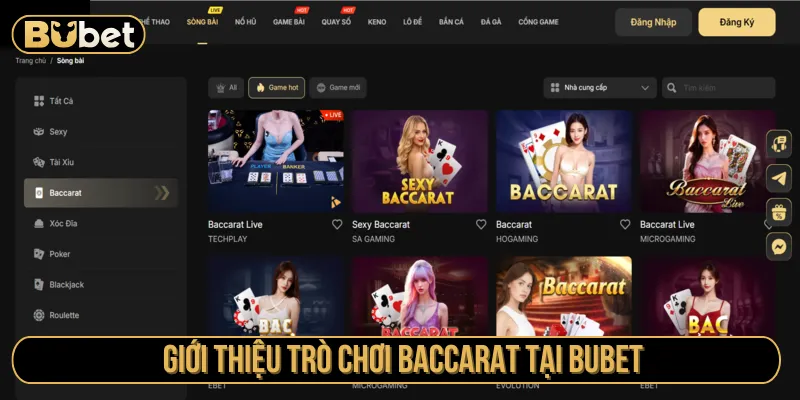 Baccarat là tựa game giải trí cực hấp dẫn tại nhà cái