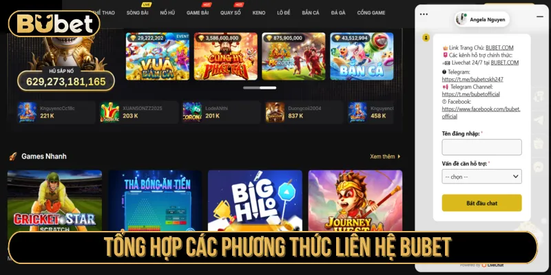 Bubet đem đến đa dạng các kênh liên hệ cho người tham gia