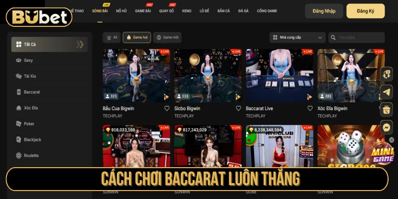 cách chơi baccarat luôn thắng