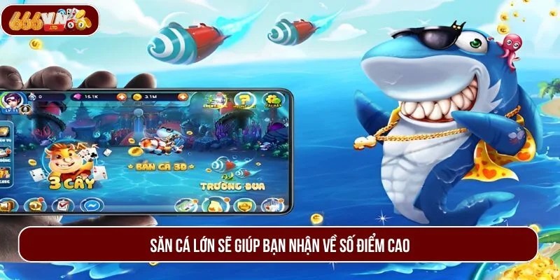 Săn cá lớn sẽ giúp bạn nhận về số điểm cao.